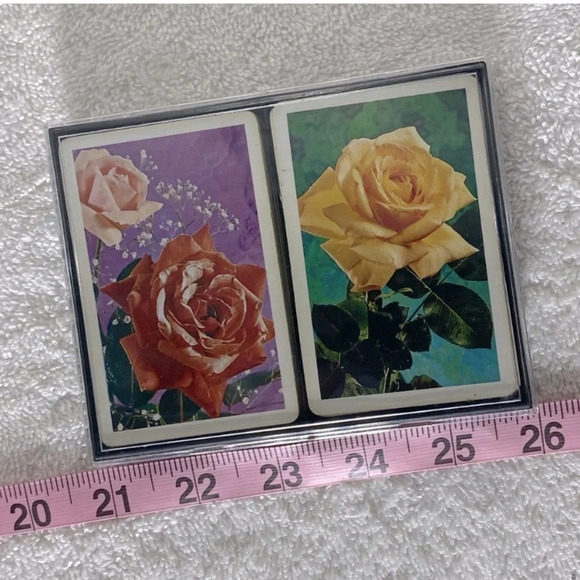 Vintage  Rose Flower Two Deck Playing Cards - Picture 9 of 9